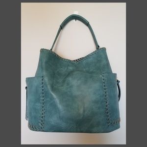 Teal hobo style 2 in 1 handbag